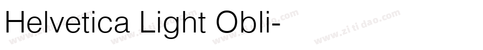 Helvetica Light Obli字体转换